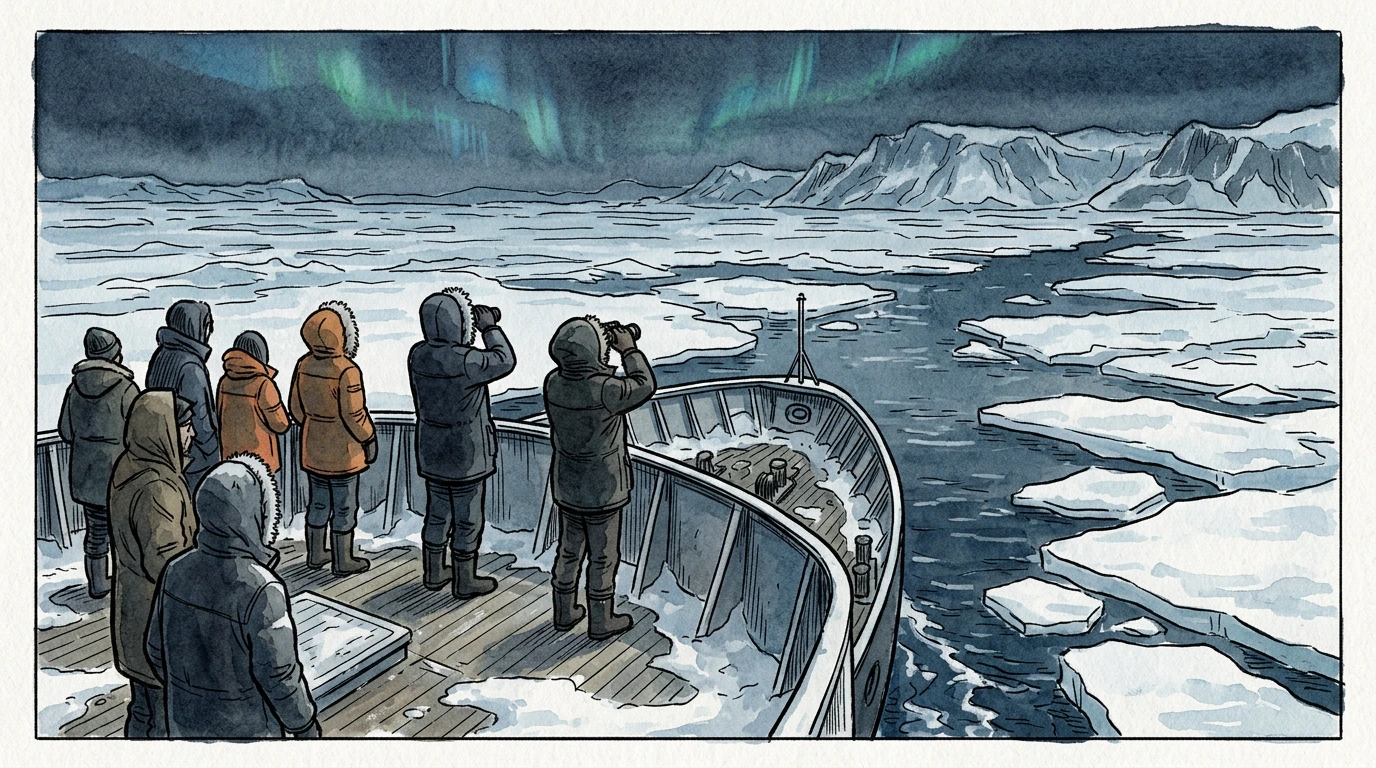 S’habiller pour l’observation immobile sur le pont en mer froide