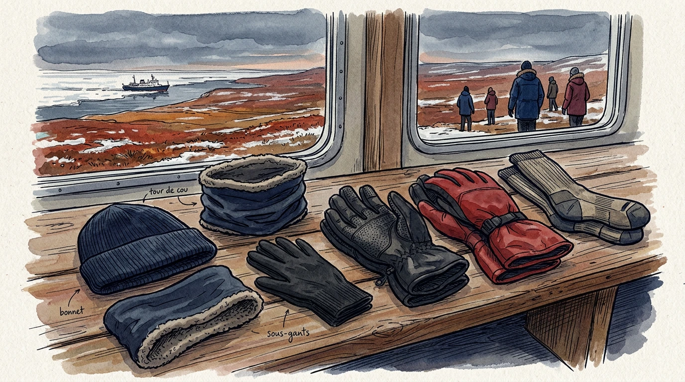 Kit mains et pieds pour rester au chaud en mer froide sur un navire