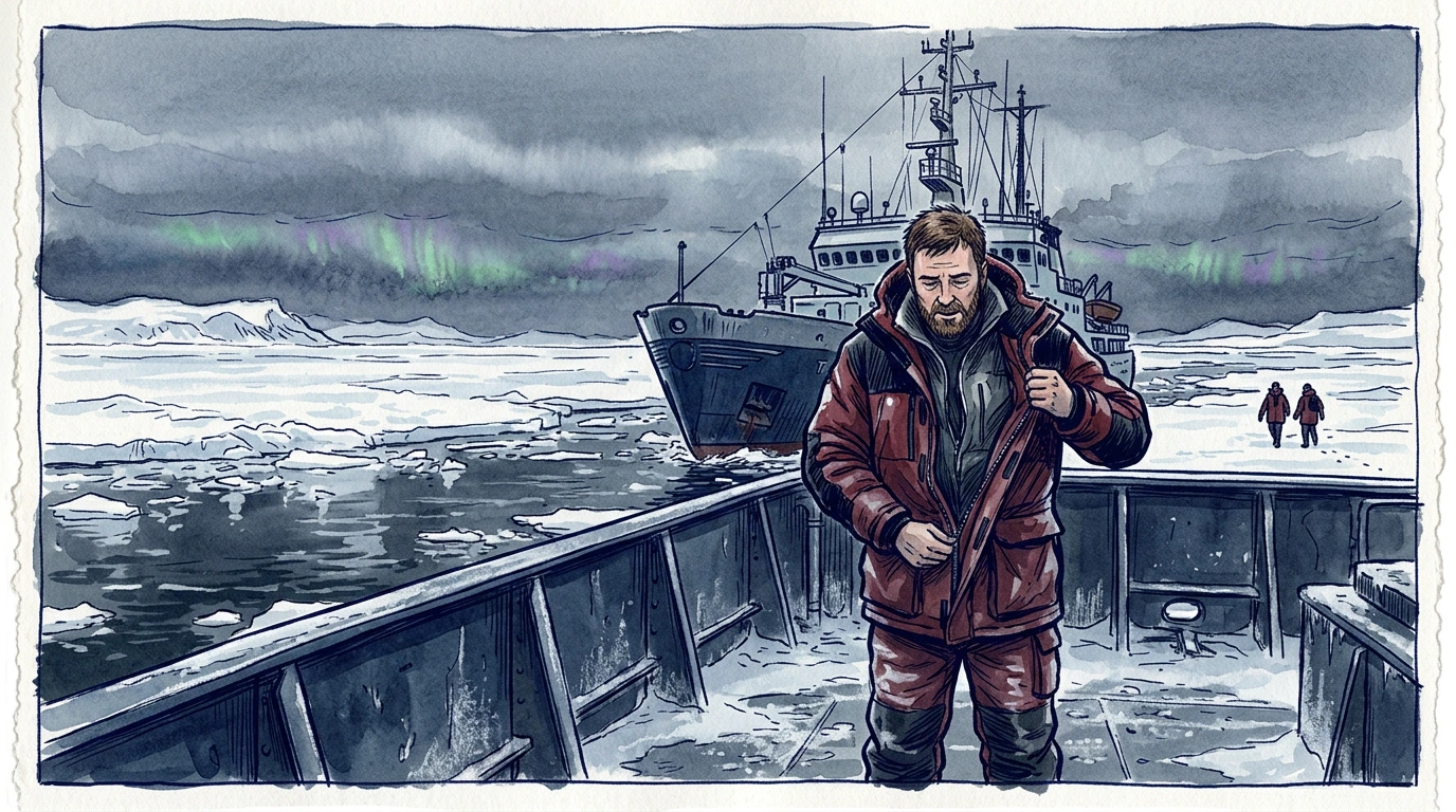 Ventiler ses couches sur le pont d’un navire en mer froide