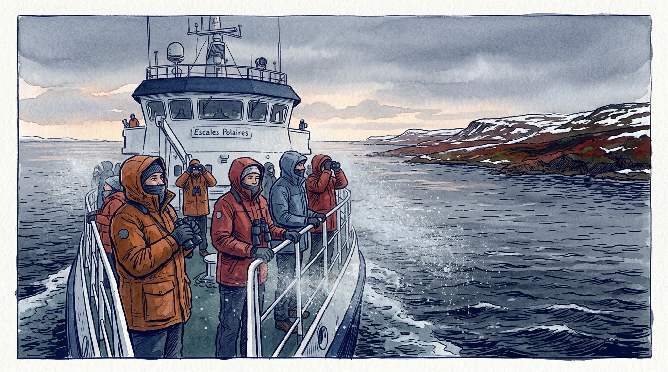 Mer agitée en Arctique vue depuis un navire au Spitzberg